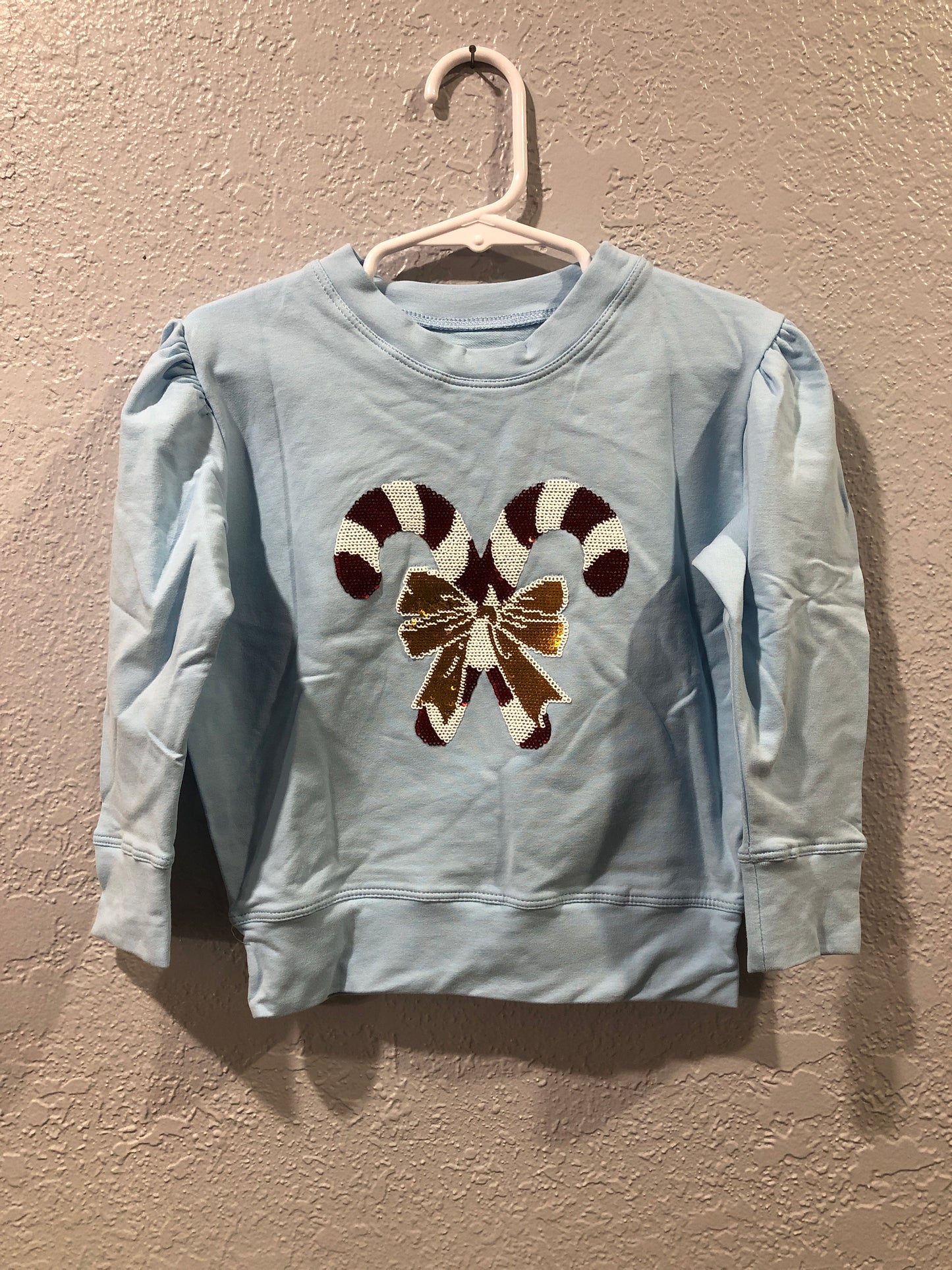 Girls Double Candy Canes w/Bow Shirt by Azarhia