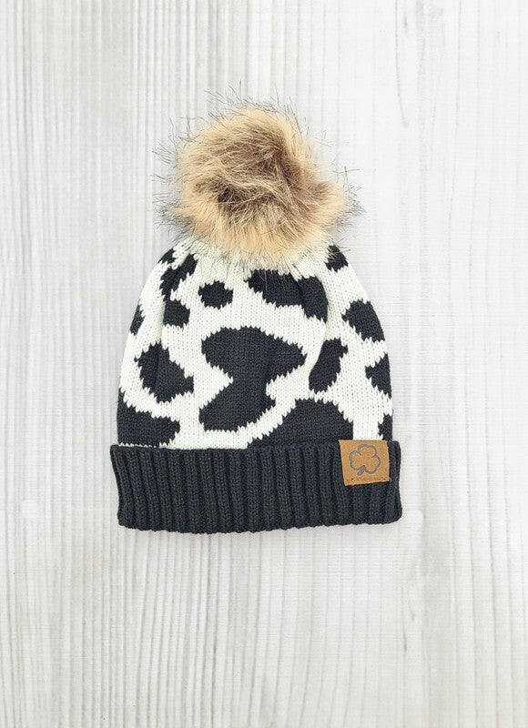 Cow Girls Beanie Hat by Clover Cottage