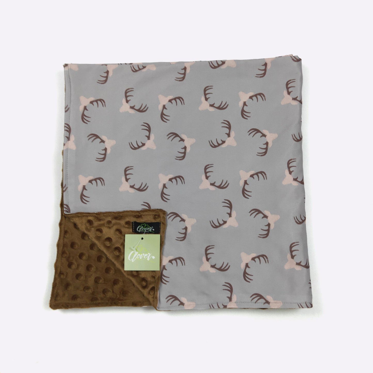 Antler Baby Blanket by Clover Cottage
