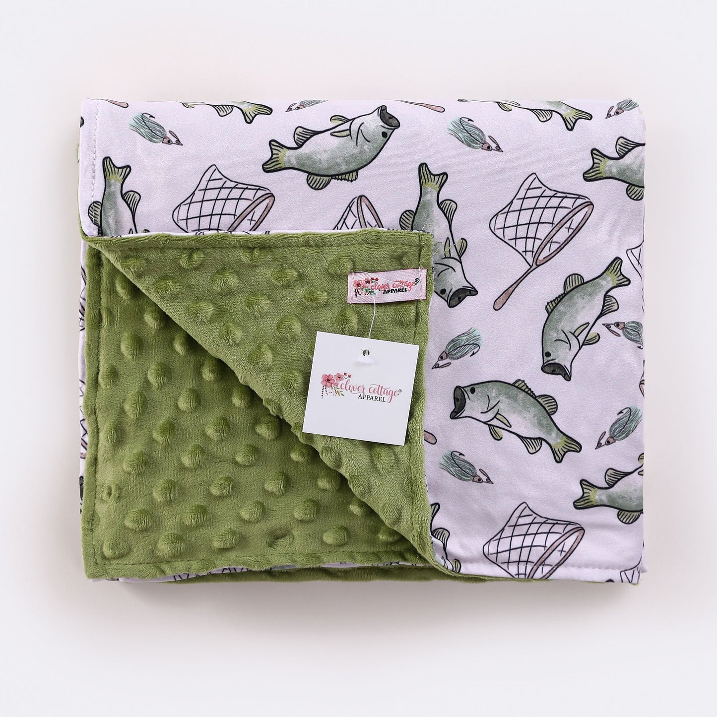 Catch & Release Baby Blanket by Clover Cottage
