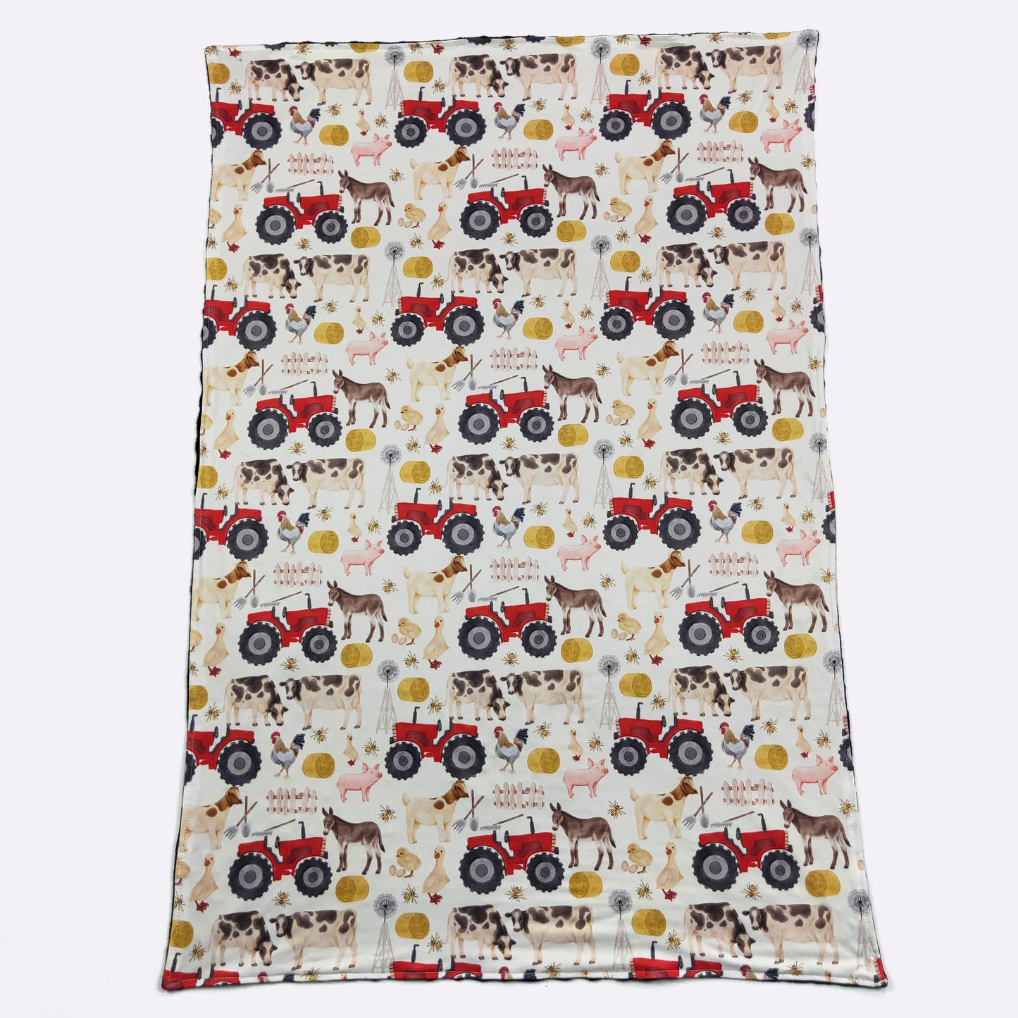 Fall Red Tractor Blanket by Clover Cottage