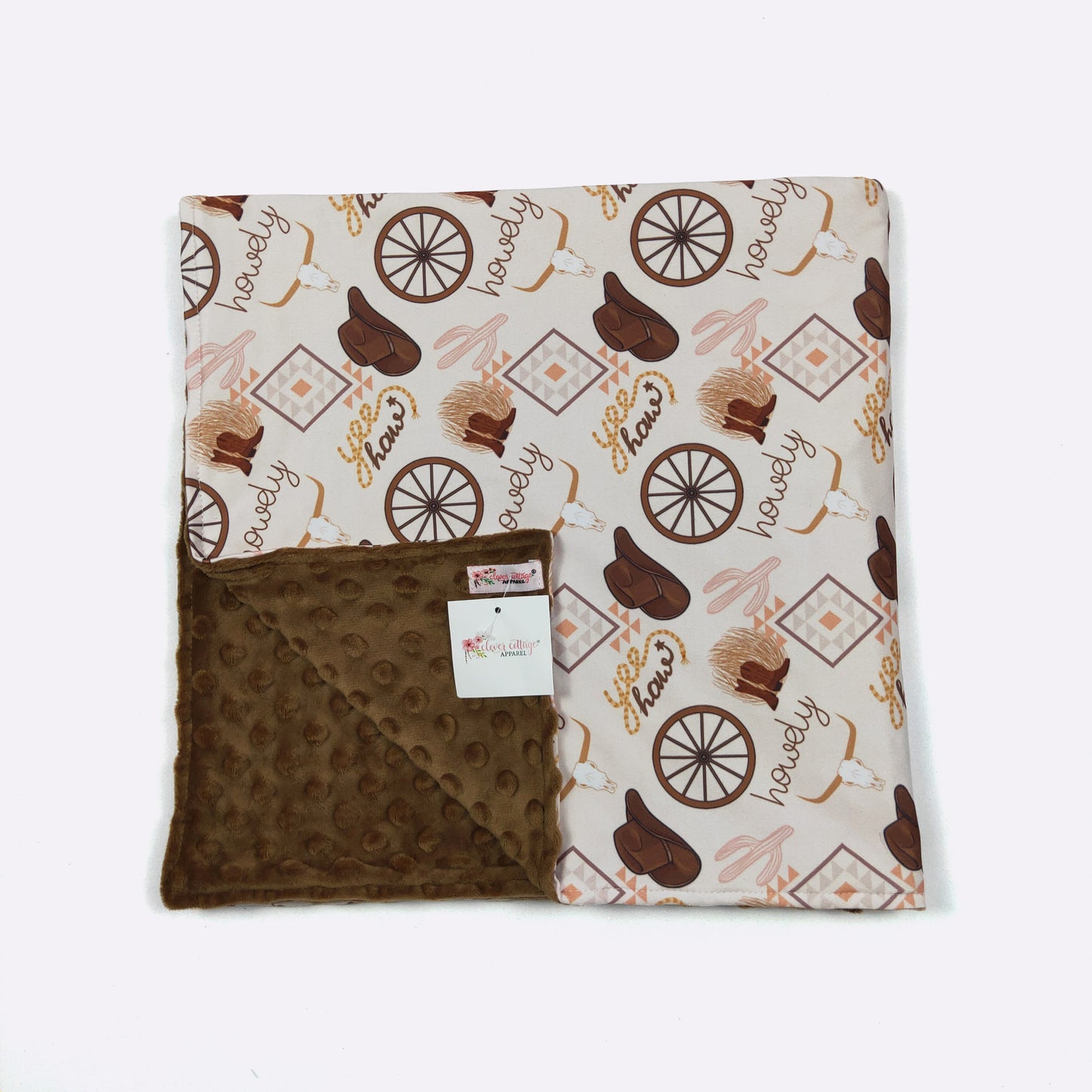 Howdy Baby Blanket by Clover Cottage