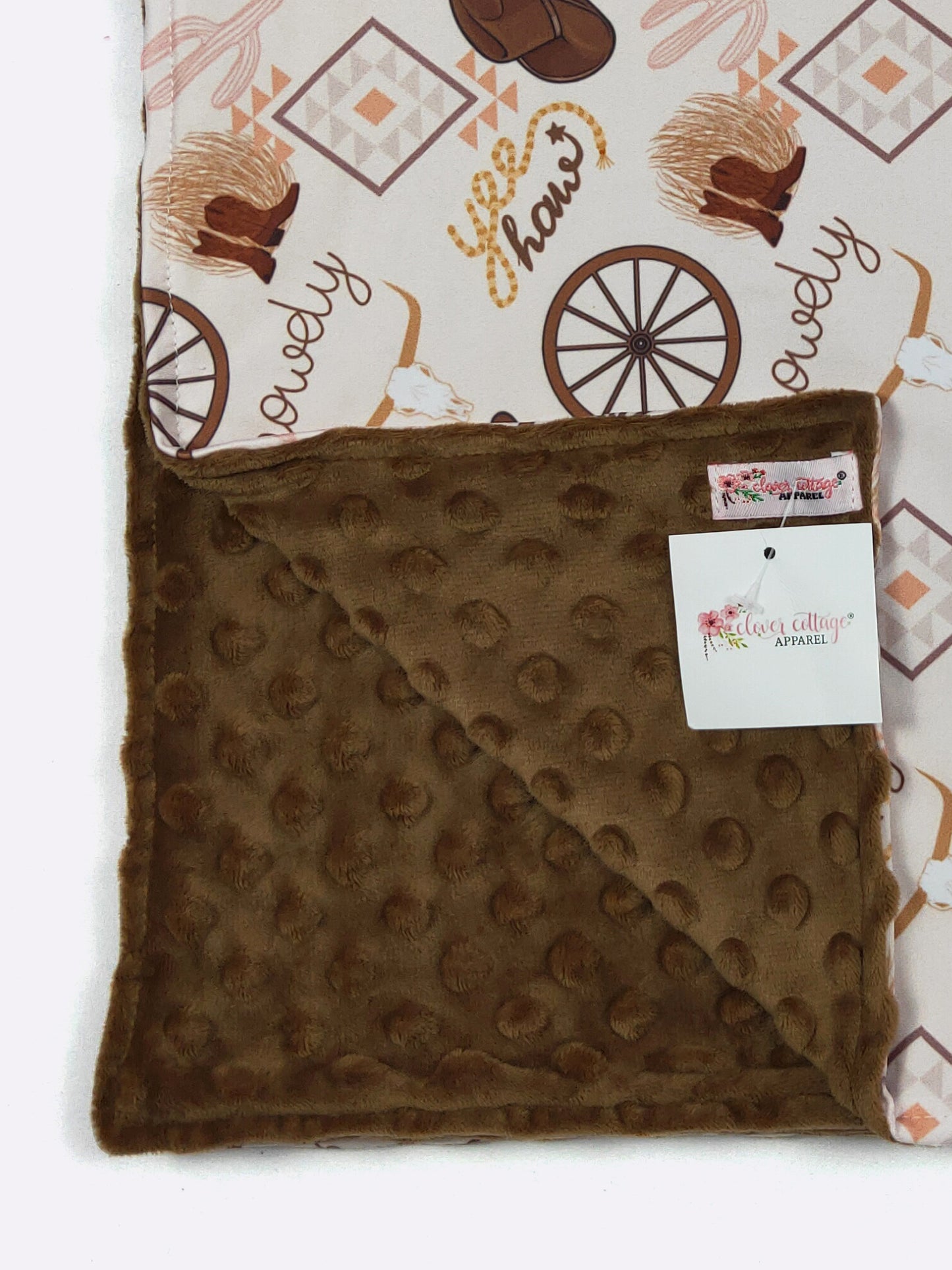 Howdy Baby Blanket by Clover Cottage
