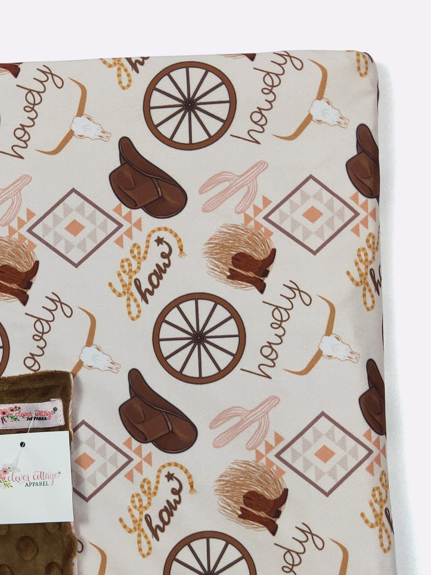 Howdy Baby Blanket by Clover Cottage