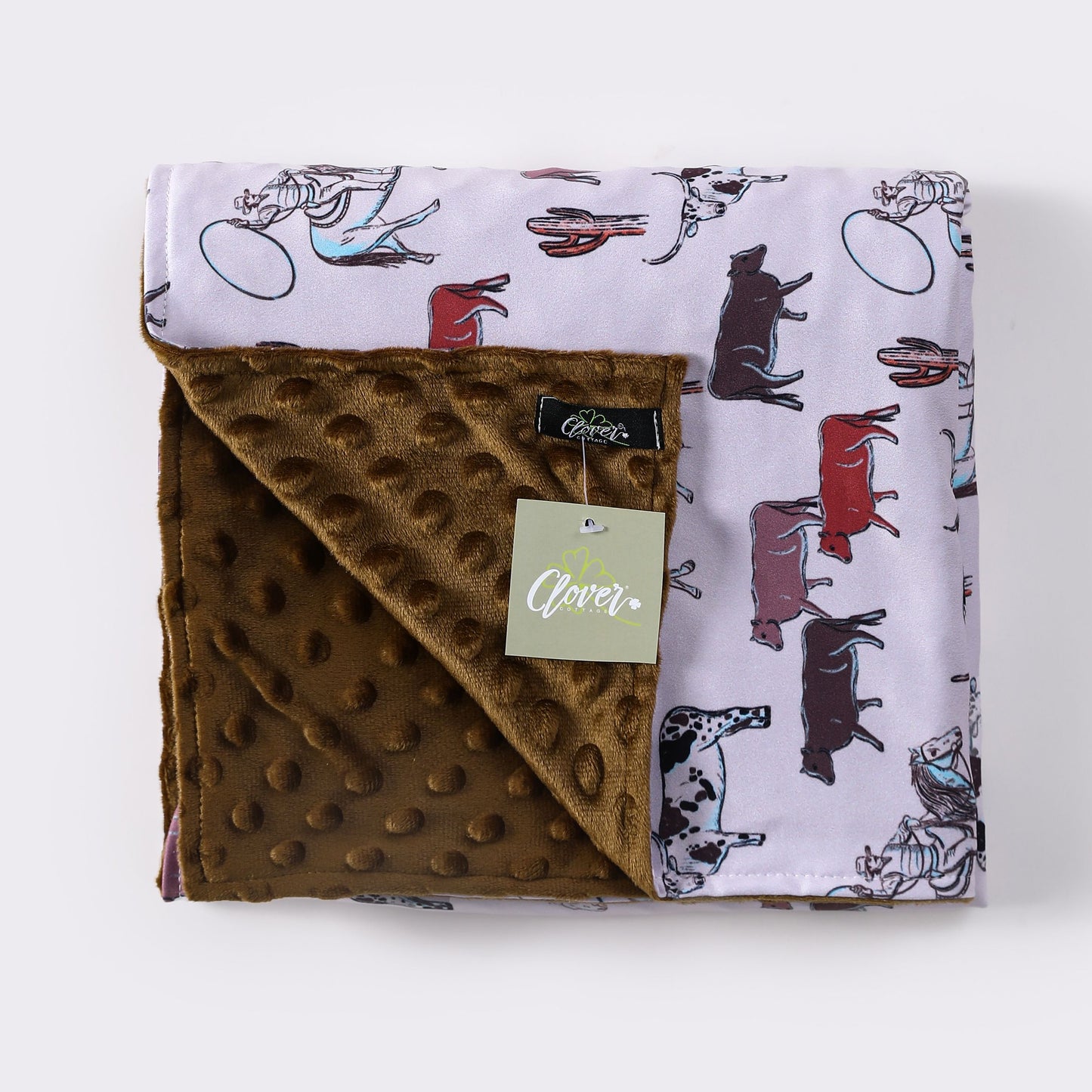 Ropin Cattle Baby Blanket by Clover Cottage