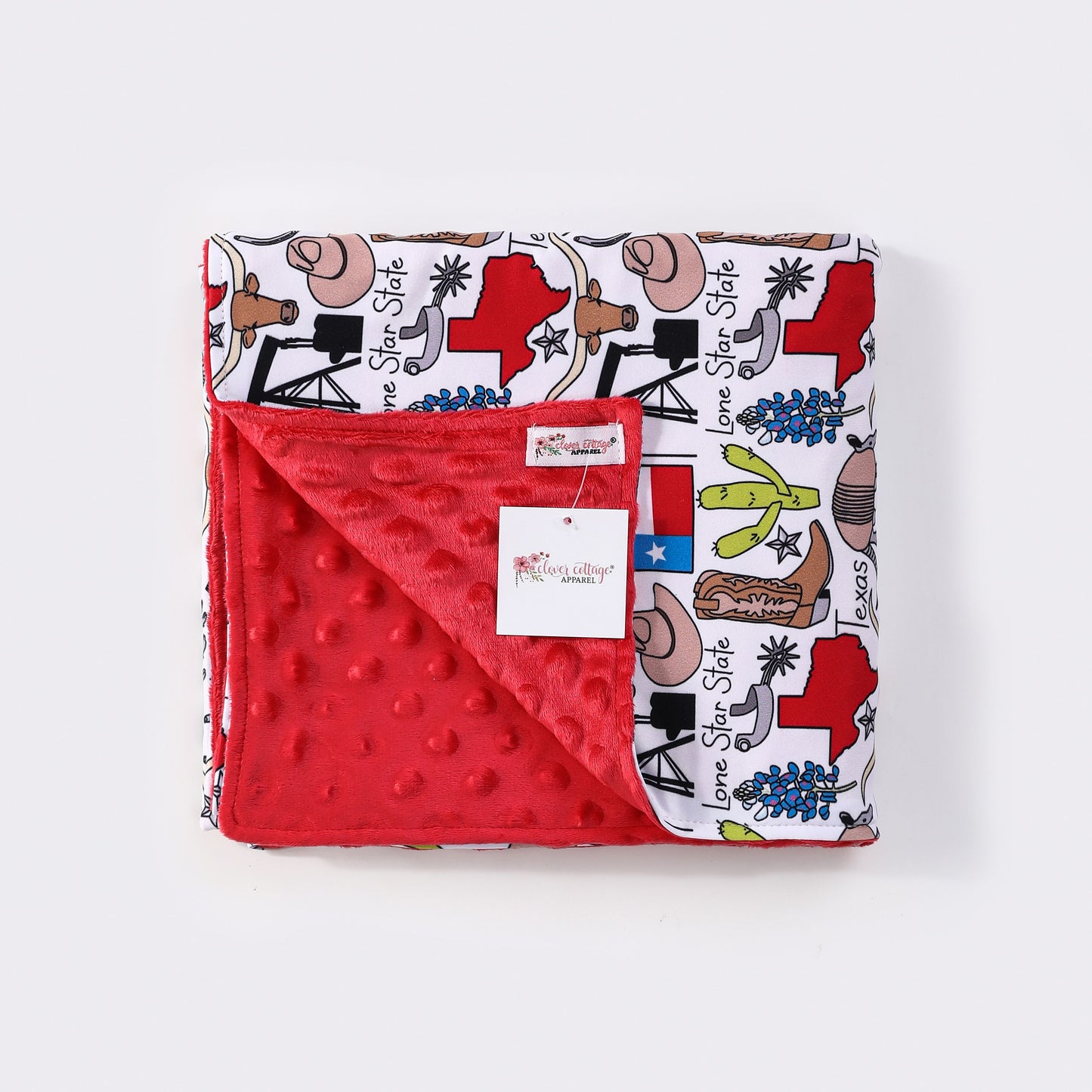 Texas Baby Blanket by Clover Cottage