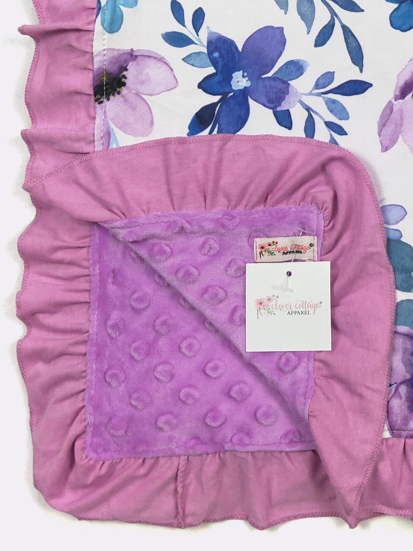 Violet Blooms Blanket by Clover Cottage