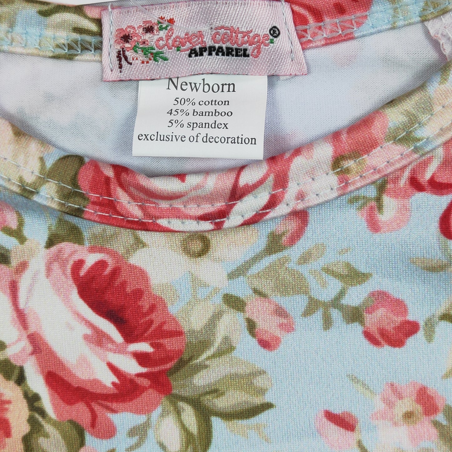 Baby Girls Clover Cottage Mauve Antique Rose Baby Gown