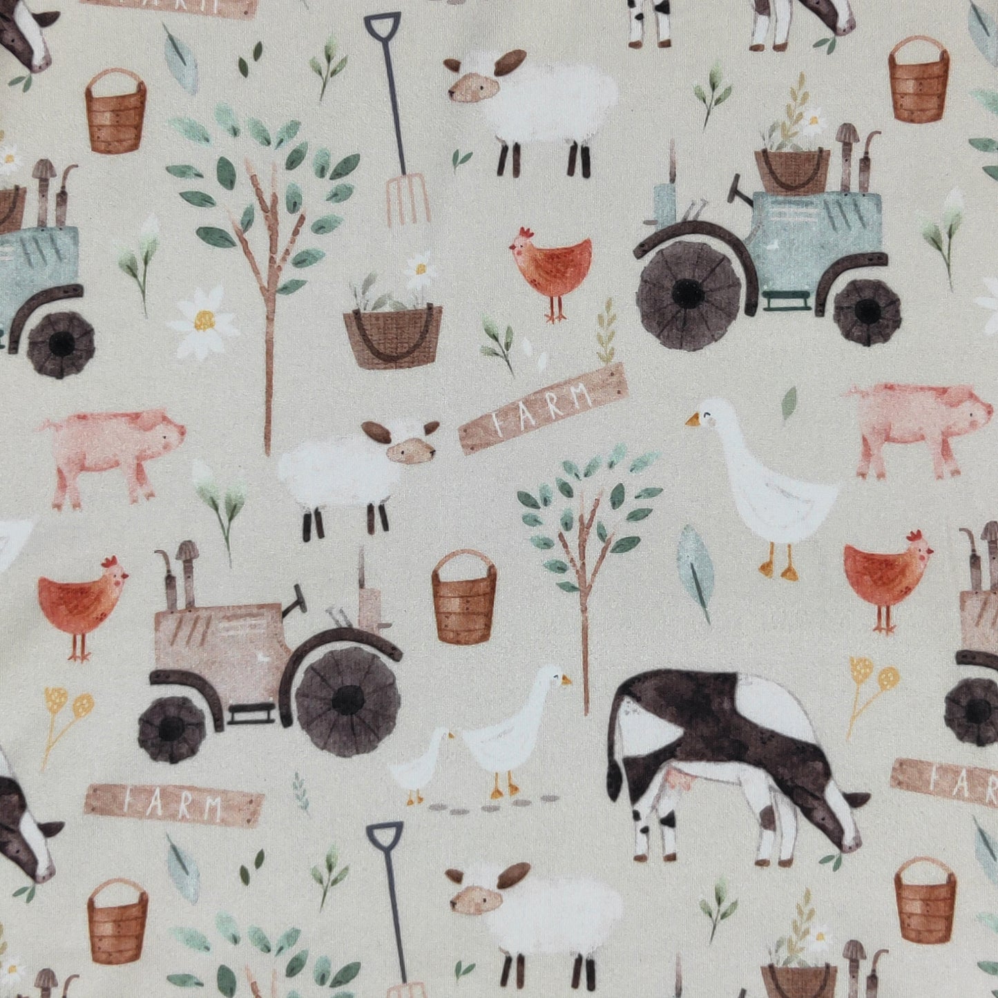 Baby Boys Muted Farm Baby Gown