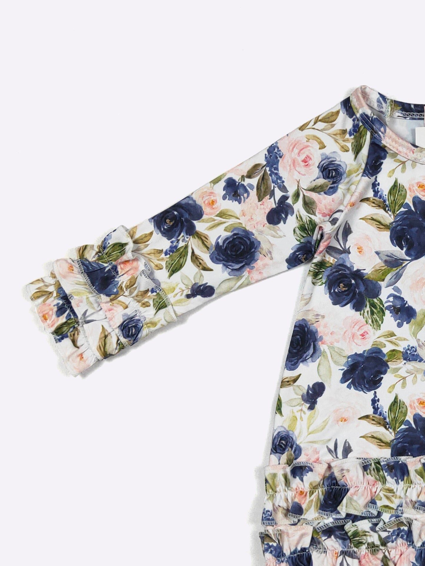 Baby Girls Clover Cottage Navy Blush Rose Baby Gown