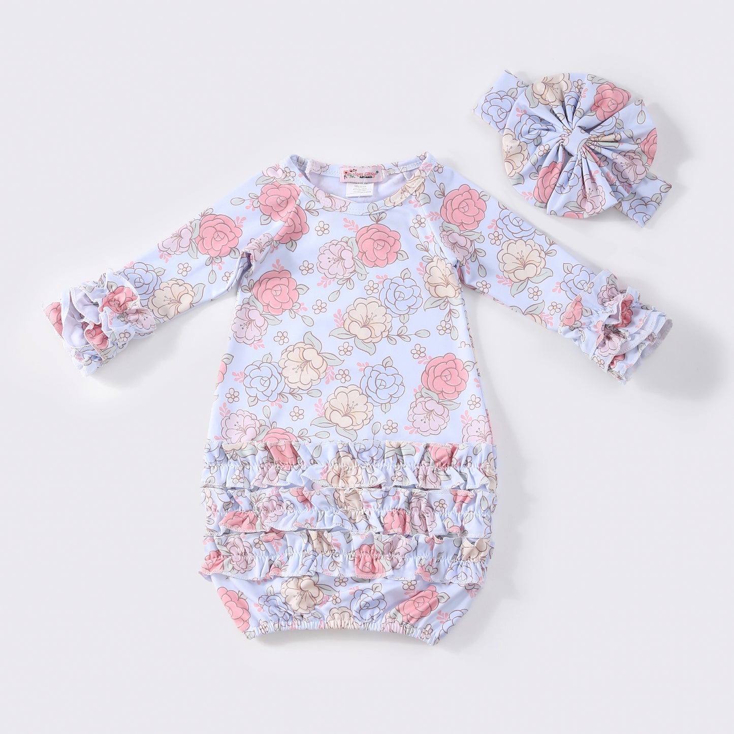 Baby Girls Clover Cottage Pastel Petals Gown