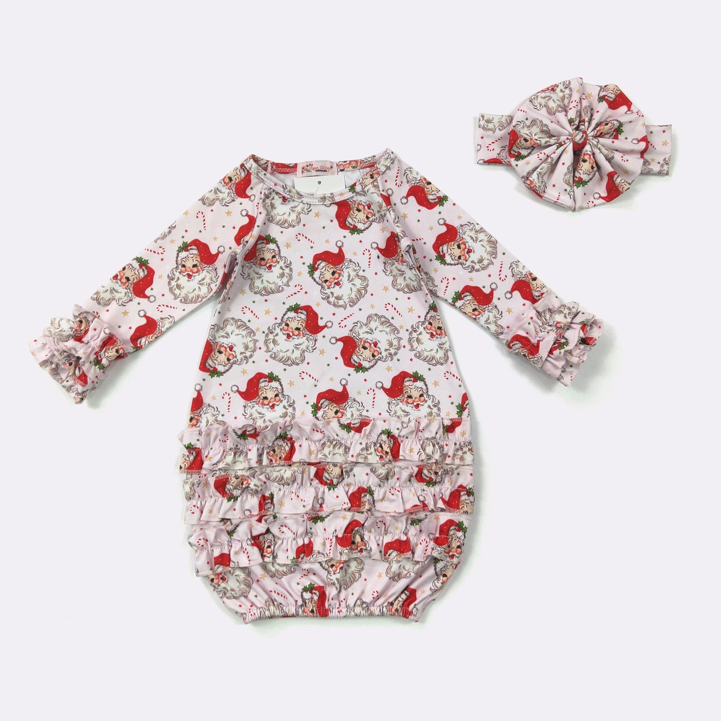Baby Girls Clover Cottage Pink Kris Kringle Gown