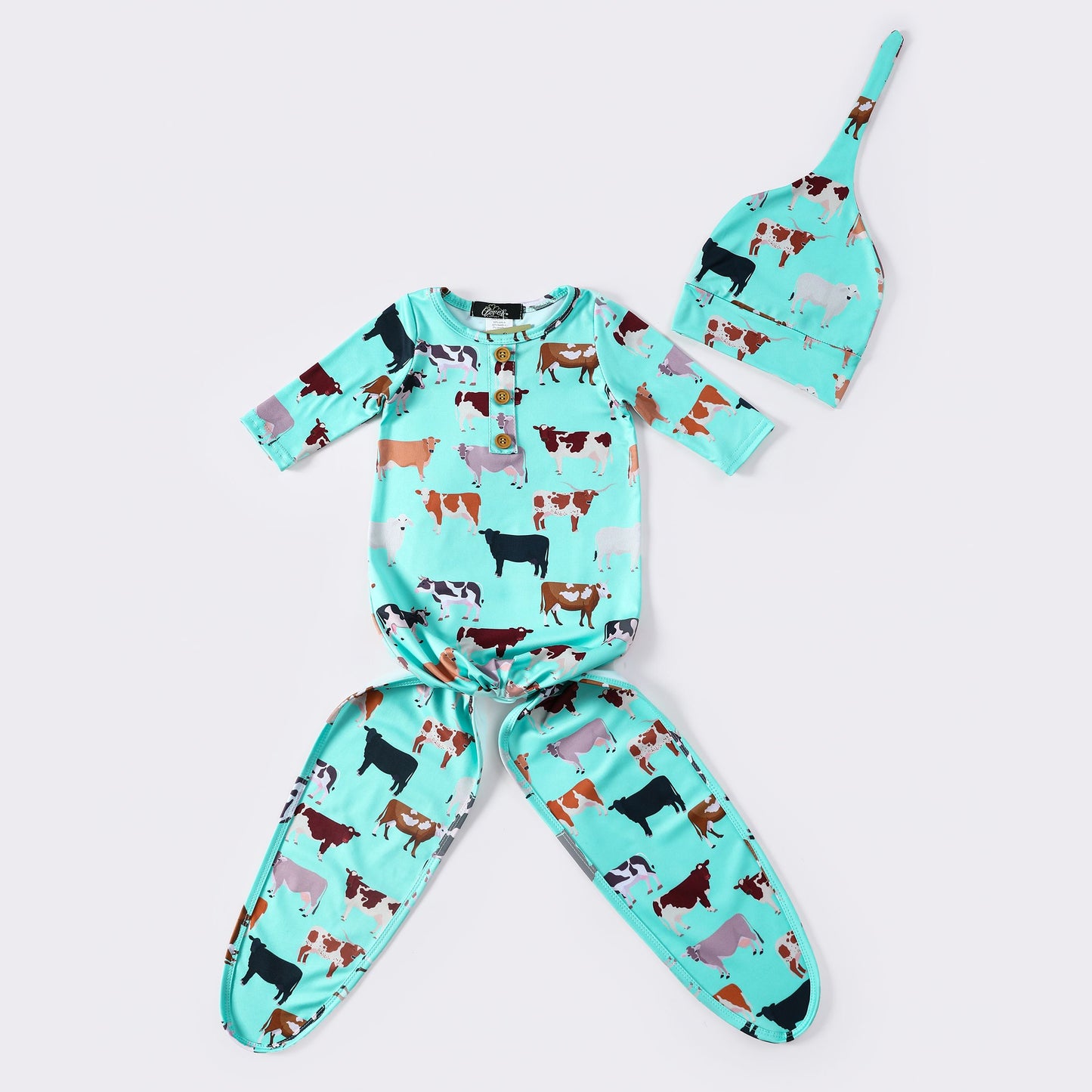 Baby Boys and Girls Knotted Gowns by Clover Cottage
