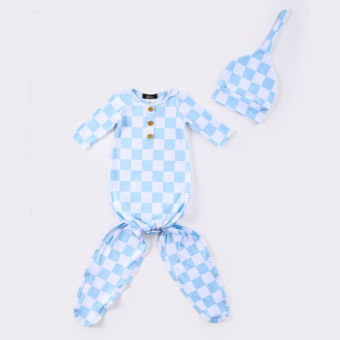 Baby Boys and Girls Knotted Gowns by Clover Cottage