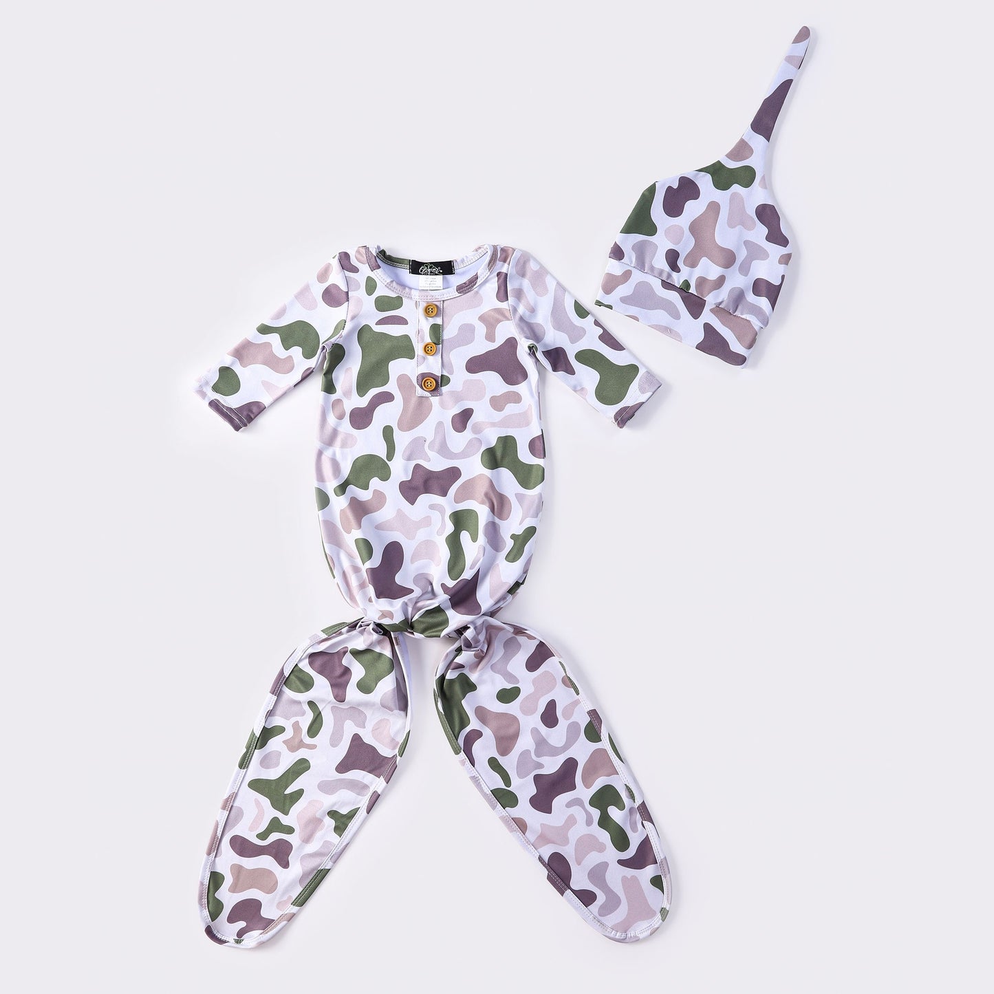 Baby Boys and Girls Knotted Gowns by Clover Cottage