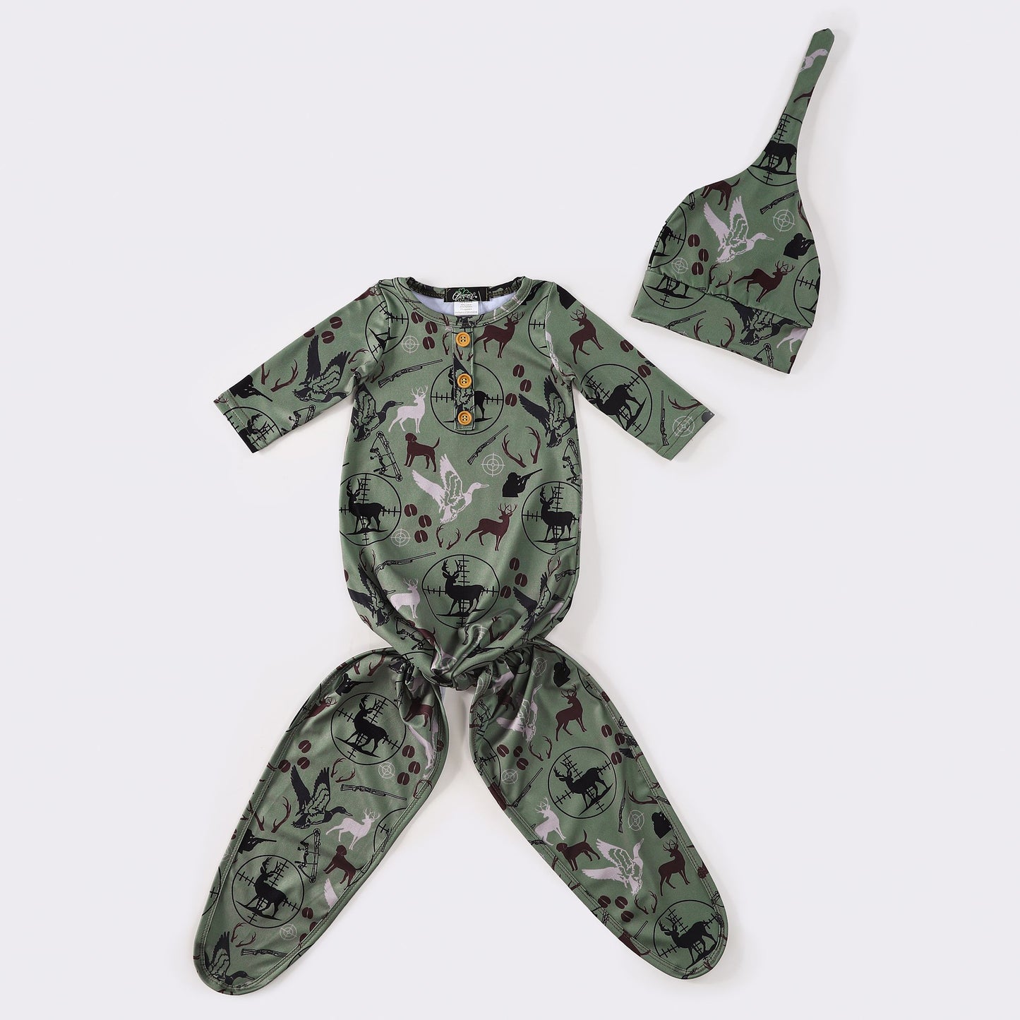 Baby Boys and Girls Knotted Gowns by Clover Cottage