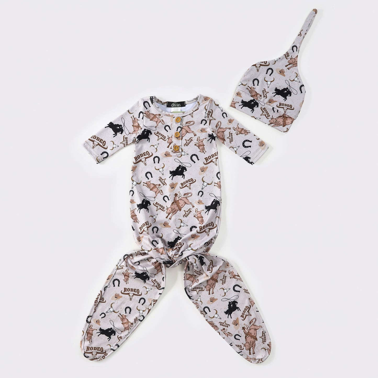 Baby Boys and Girls Knotted Gowns by Clover Cottage