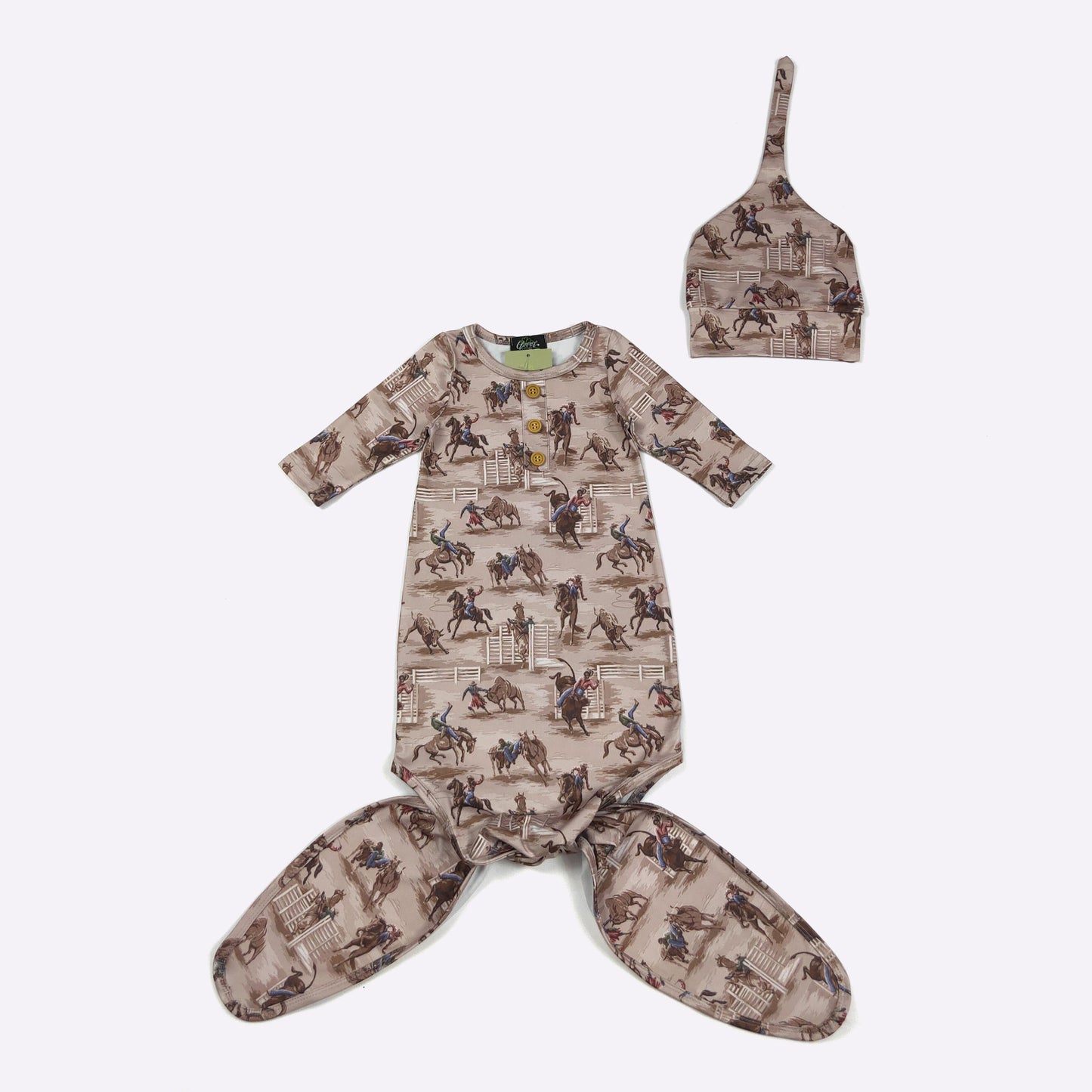Babies Western Roping Baby Gown by Clover Cottage
