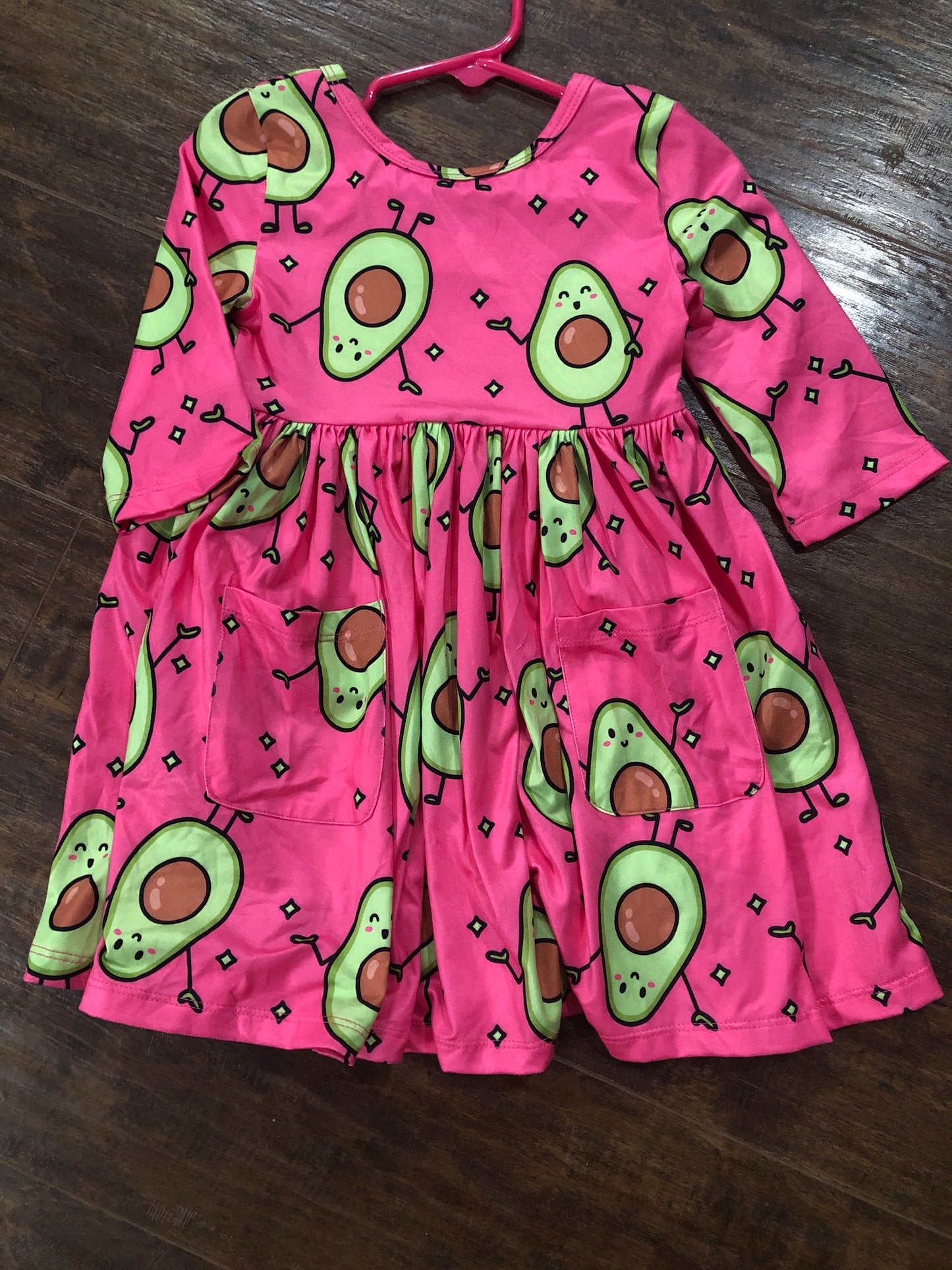Girls Pink Avocado Dress by Mila & Rose
