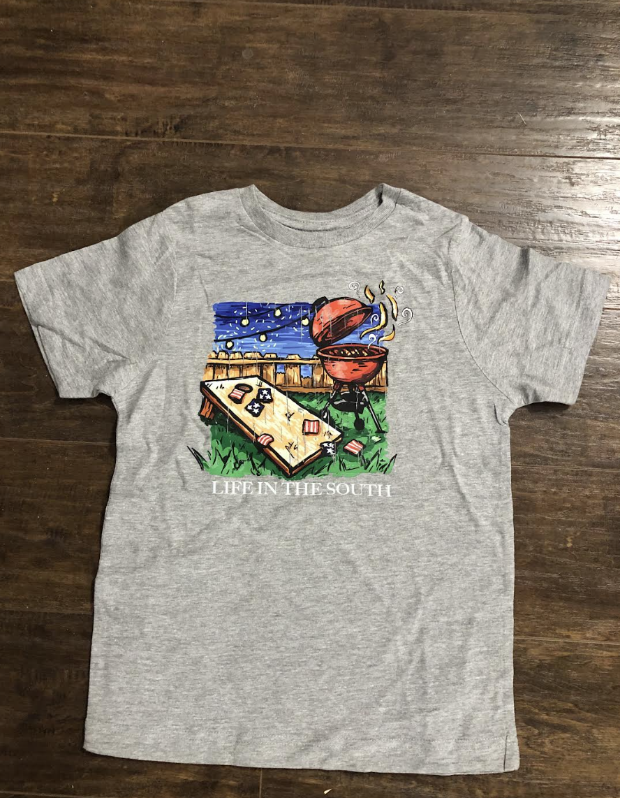 Boys Cornhole Grillin SS T-Shirt by Life in the South