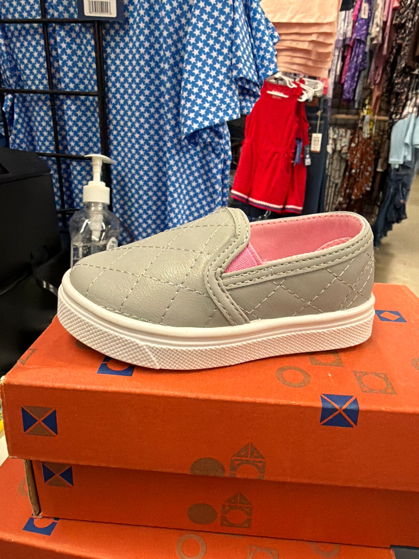 Girls Madison Grey Shoe by Oomphies