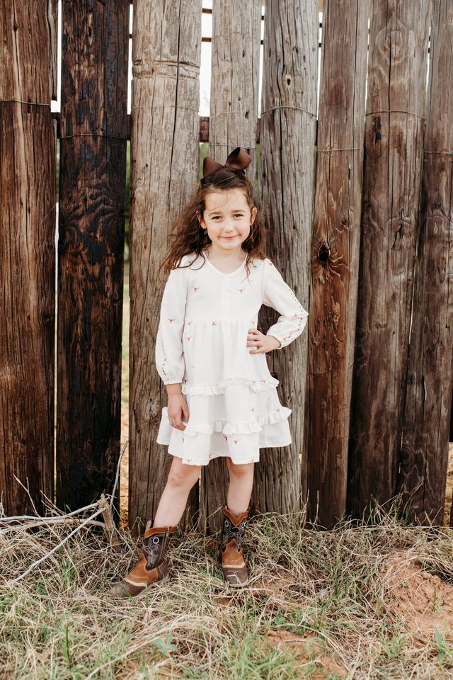 Girls Desert Horizon Layered Dress by Shea Baby