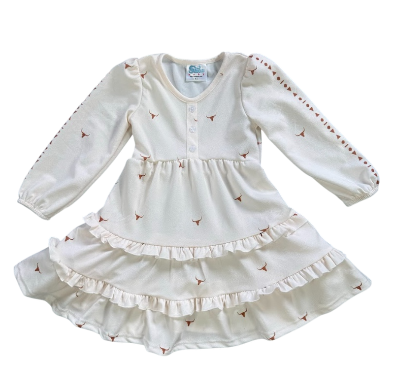 Girls Desert Horizon Layered Dress by Shea Baby