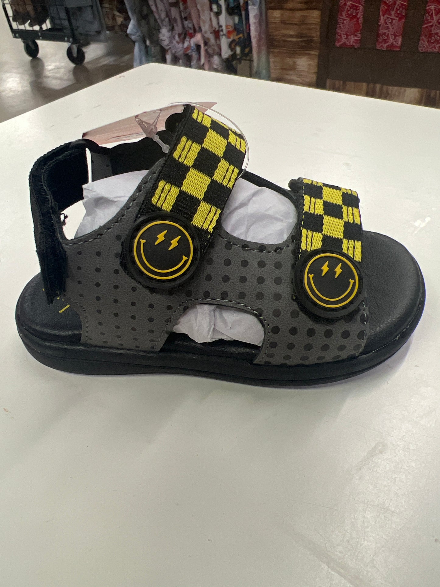 Boys Bryce Smiley Sandals by Oomphies