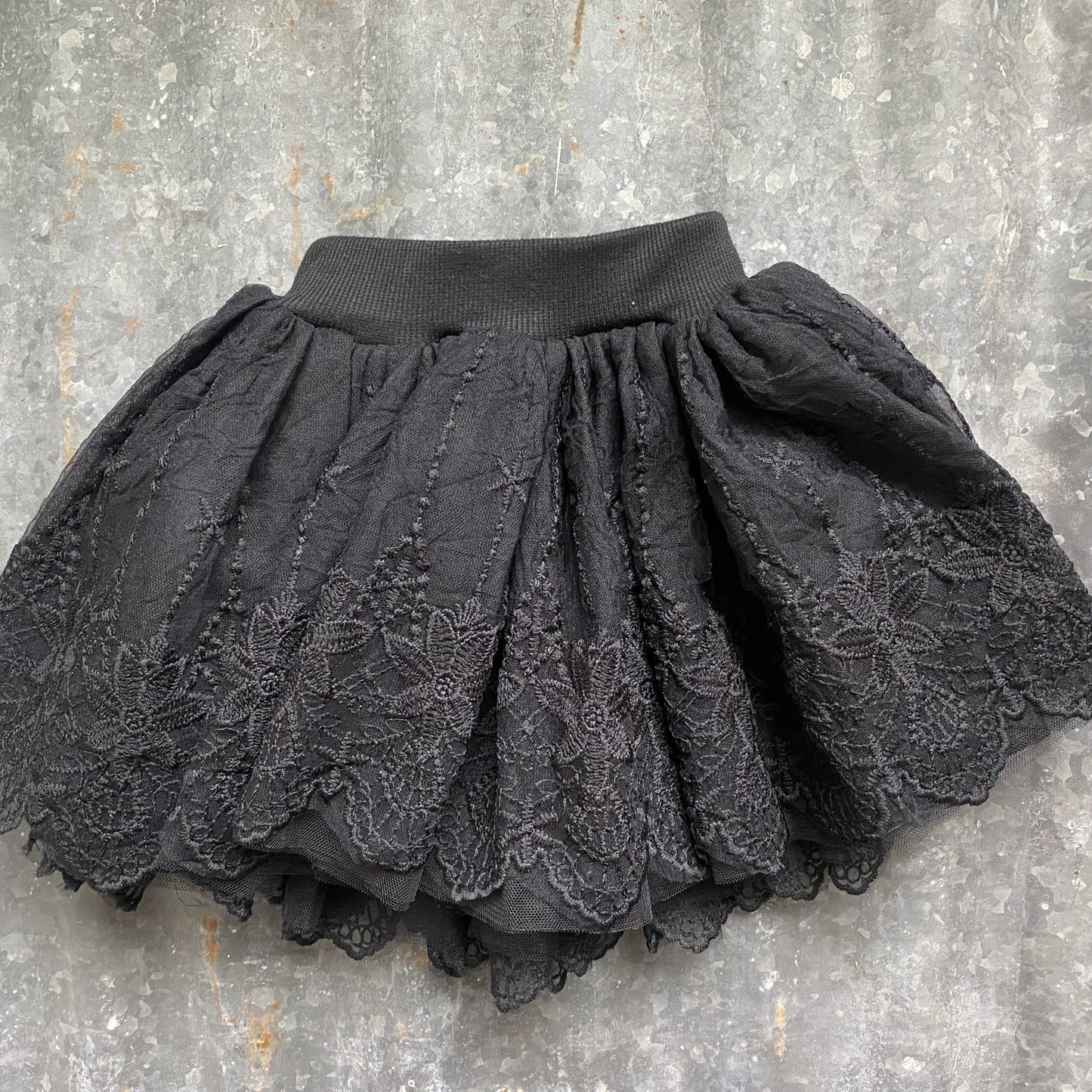 Girls Chiffon Skirt- Black Skirt by Shea Baby