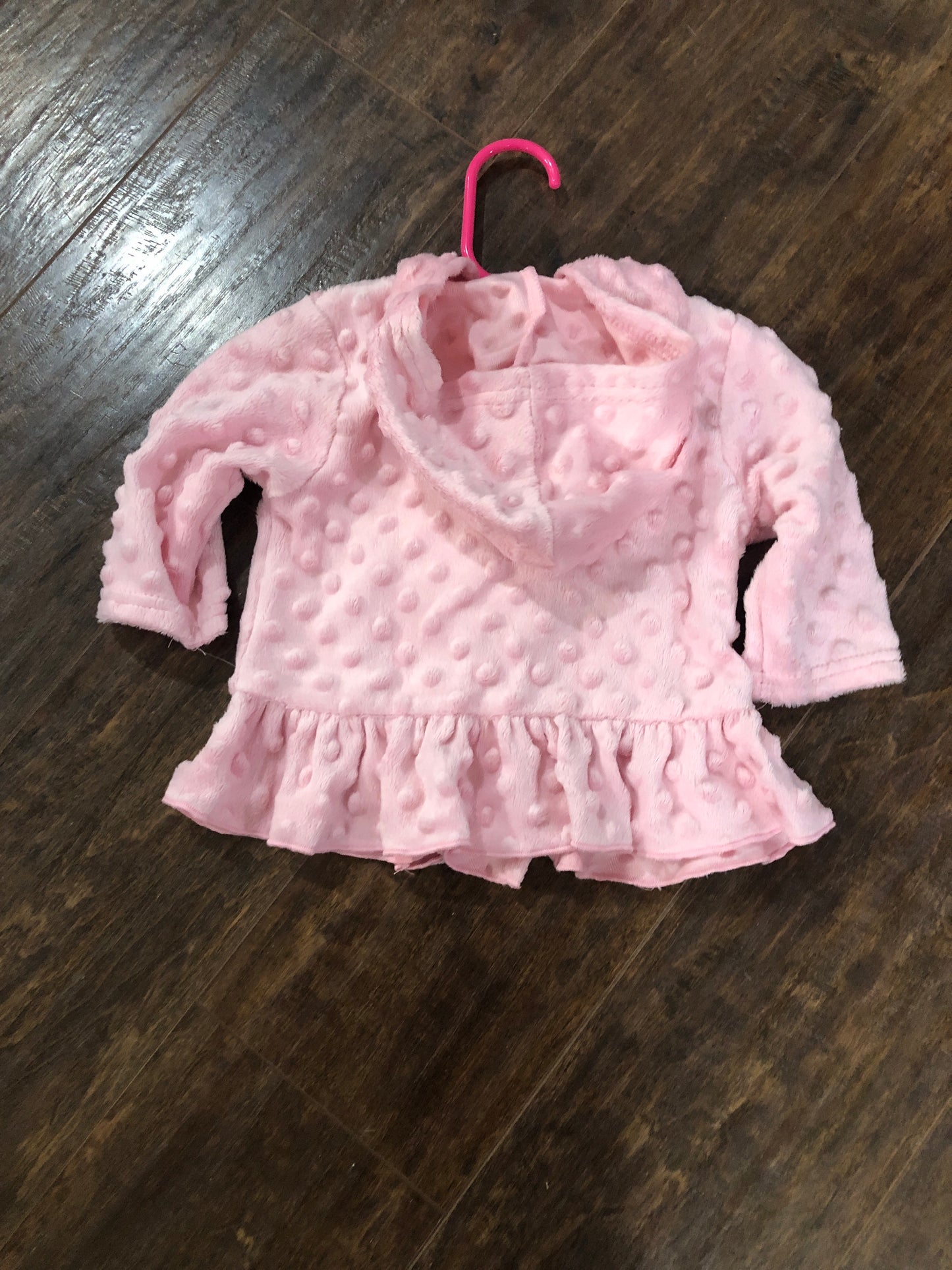 Girls Pink Minky Dot Jacket by Three Sisters