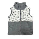 Boys Grey Brand Print Fleece Vest by Shea Baby