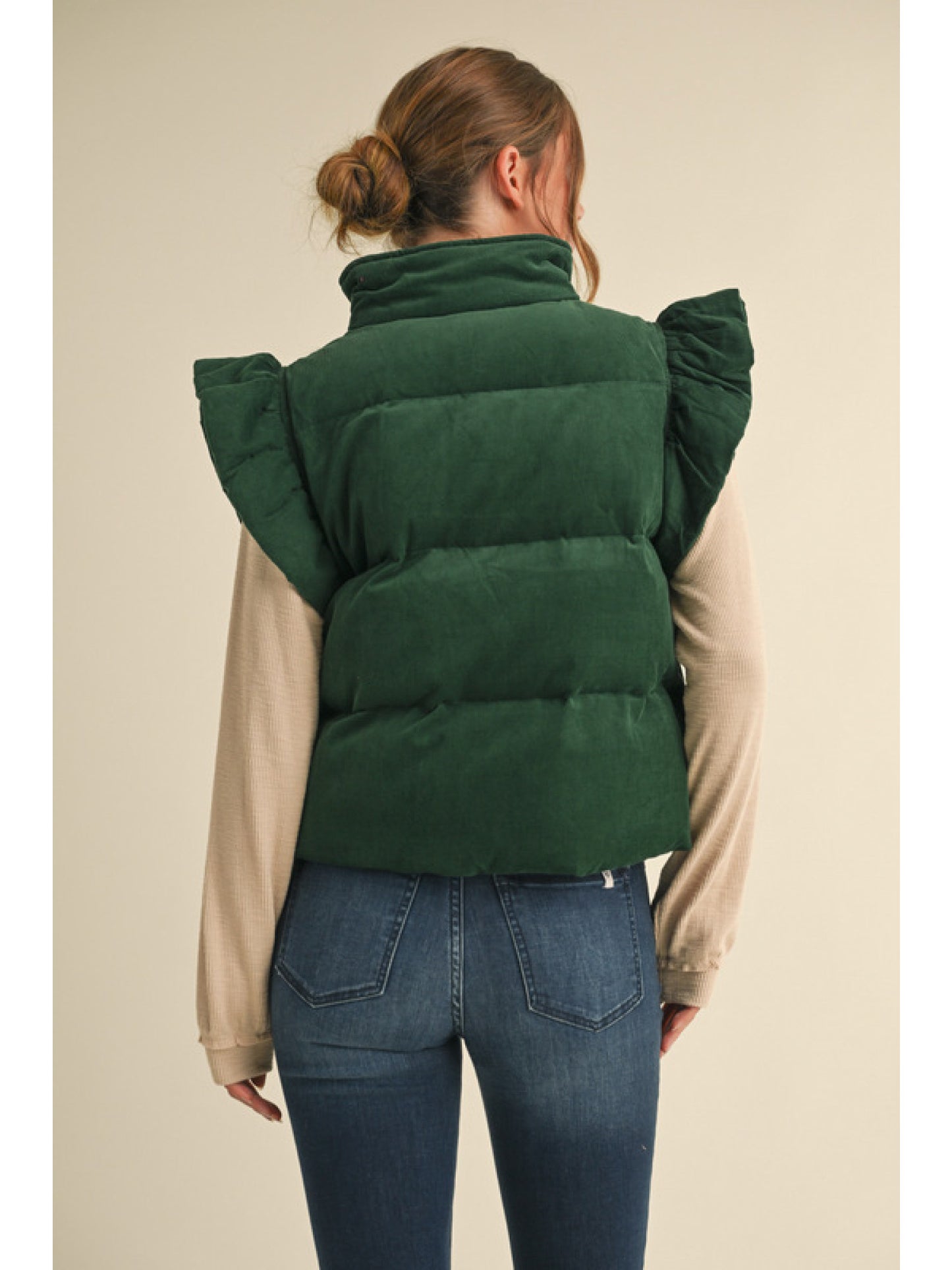 Ladies Puffer Vest by JODIFL - Hunter Green