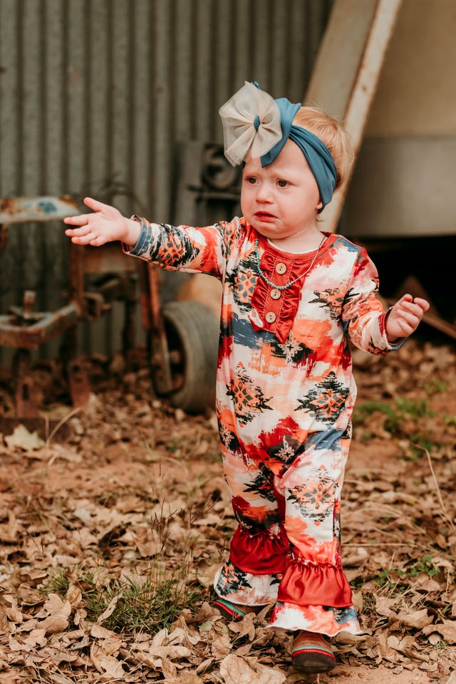 Girls Aztec Long Sleeve Romper by Shea Baby