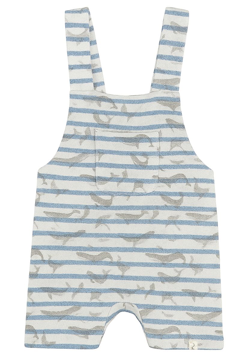 Boys Striped Whales Dandy Jersey Overalls by Me & Henry