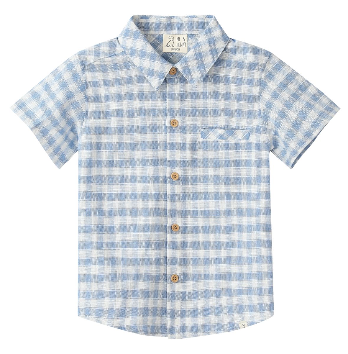 Boys Blue/White Plaid Newport Woven Shirt by Me & Henry