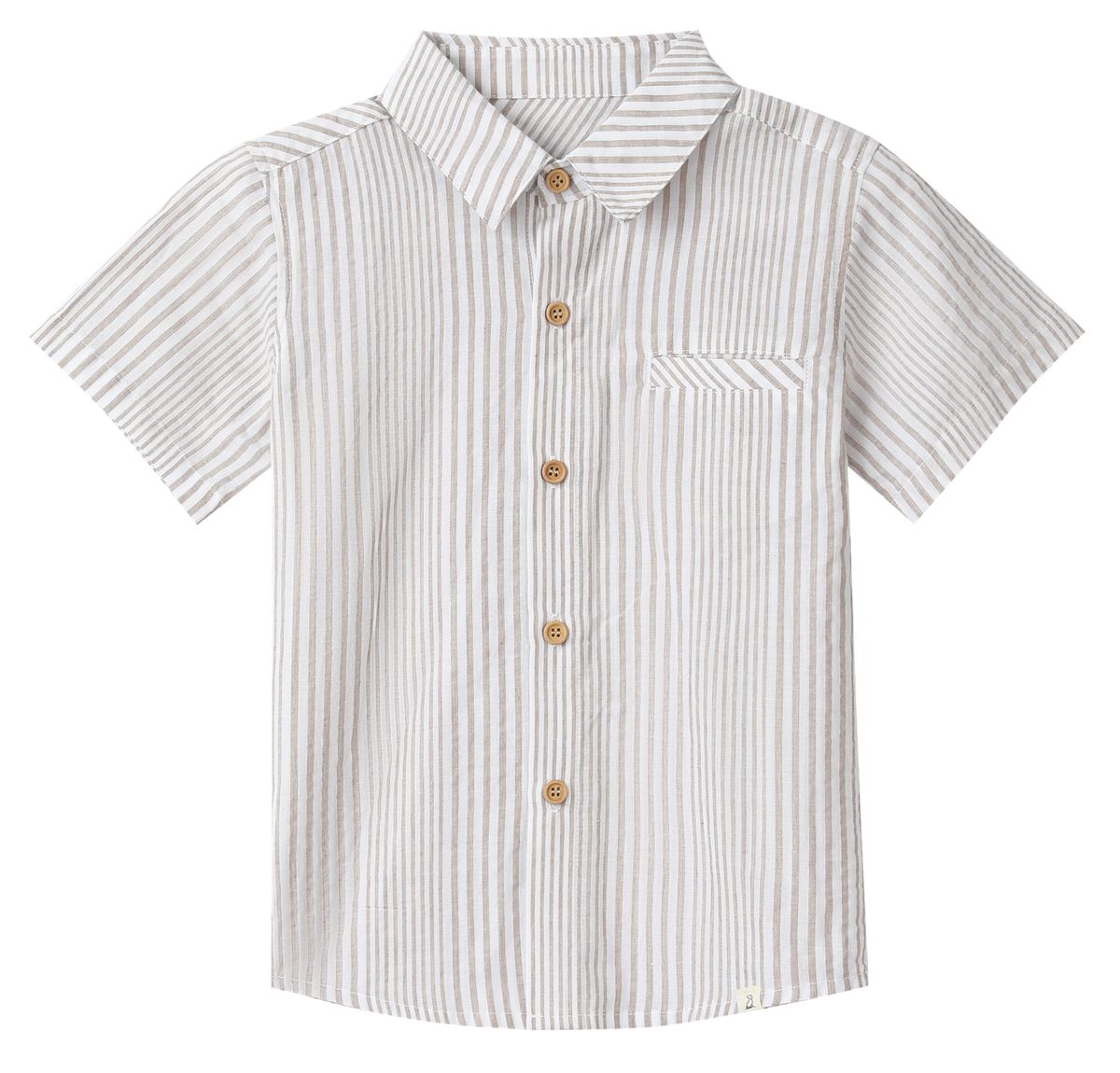 Boys Cream/White Stripe Newport Woven Shirt by Me & Henry
