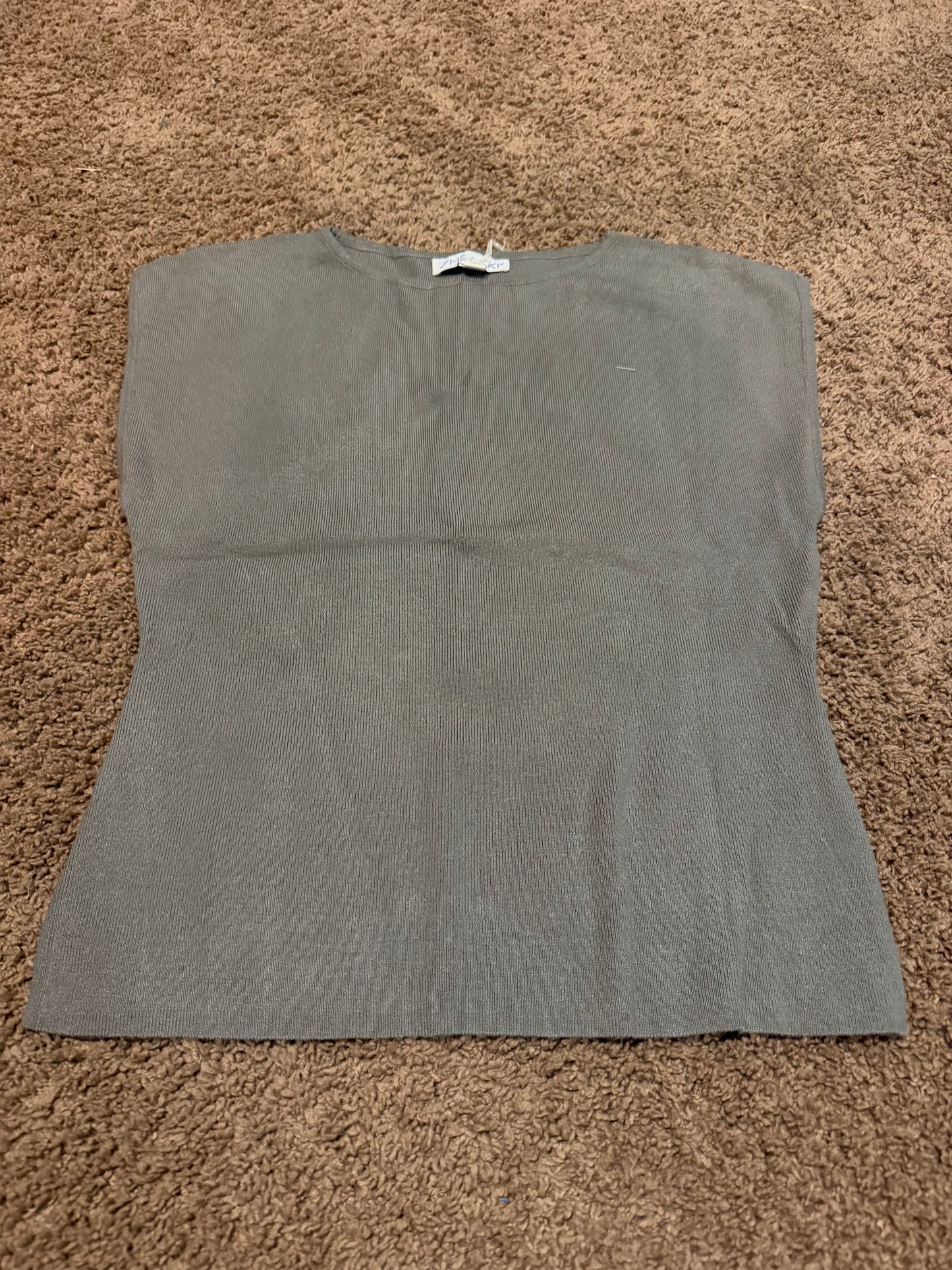 Ladies Drop Shoulder Boat Neck Sweater Top-Olive