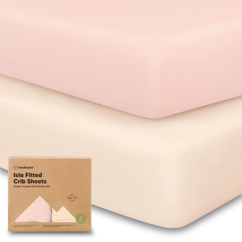 KeaBabies 2-Pack Isla Fitted Crib Sheet