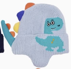 Kids Dinosaur Spike Knitted Ear Cover Beanie