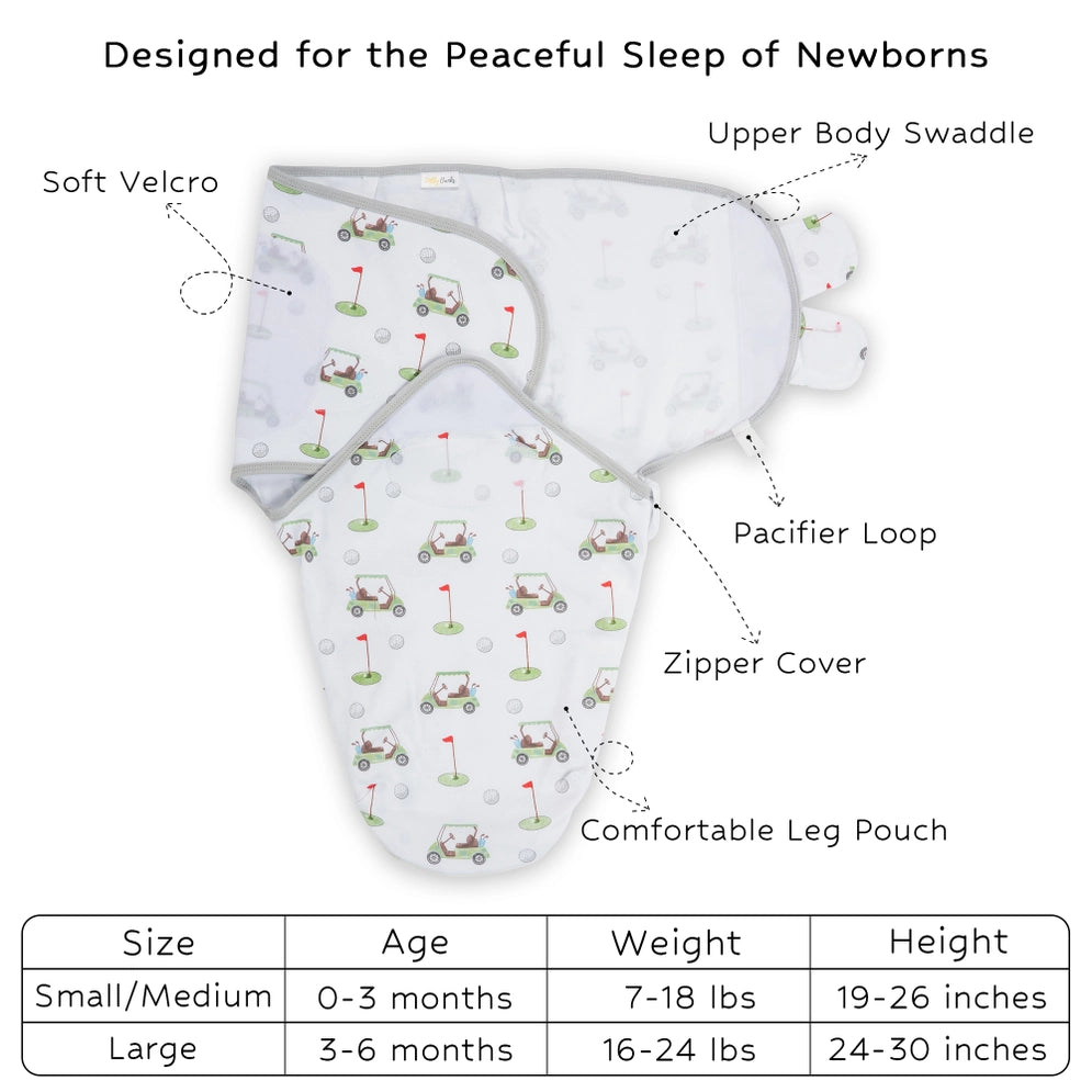 LollyBanks Golf A Round Muslin Swaddle Sack