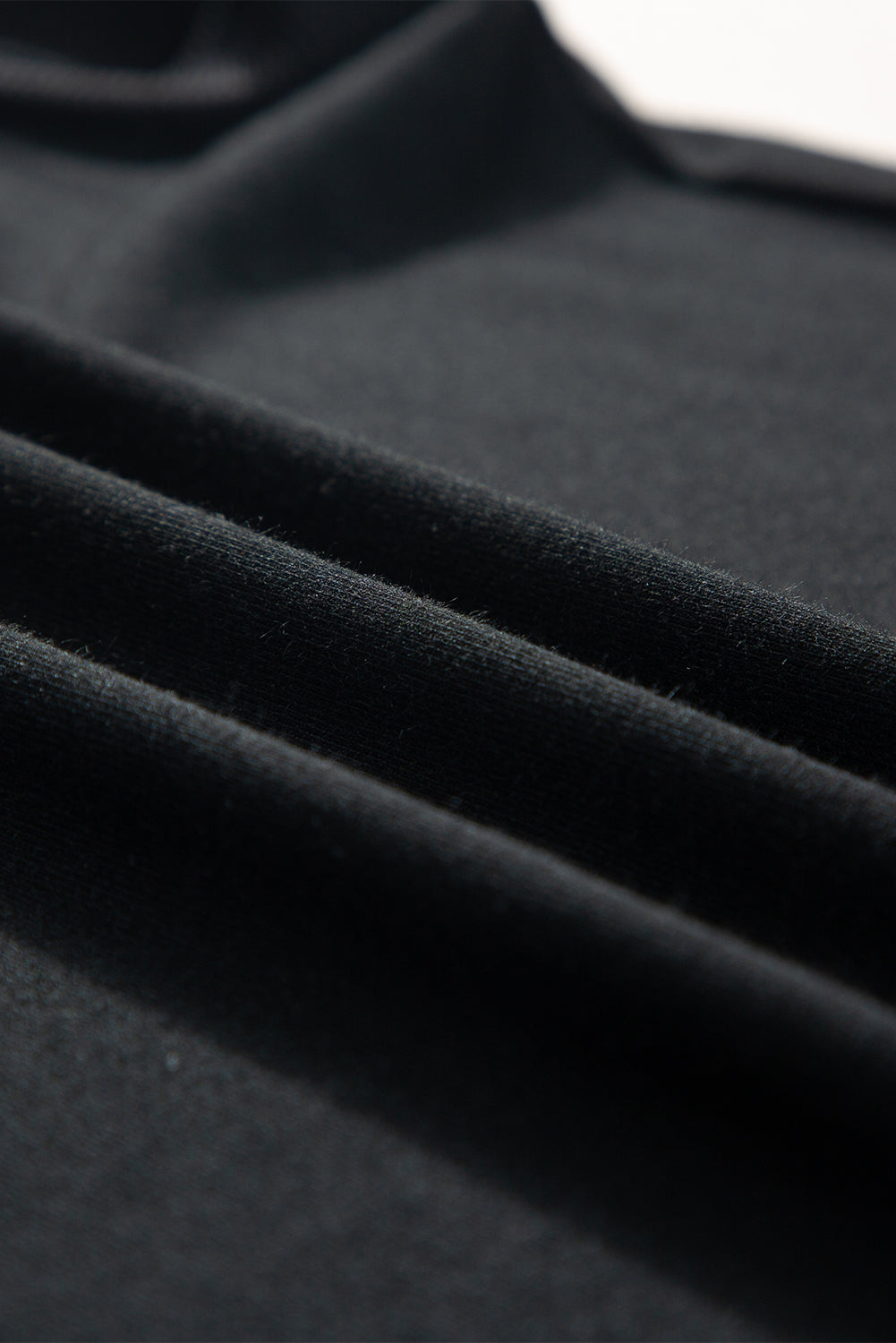 Ladies Black Ribbed V Neck Tank