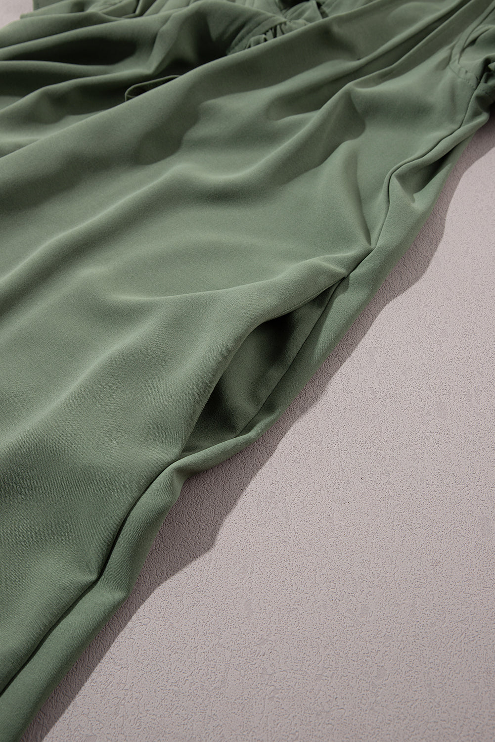 Ladies LDC Ruffle Sleeve V Neck Frilled Shift Dress-Mist Green