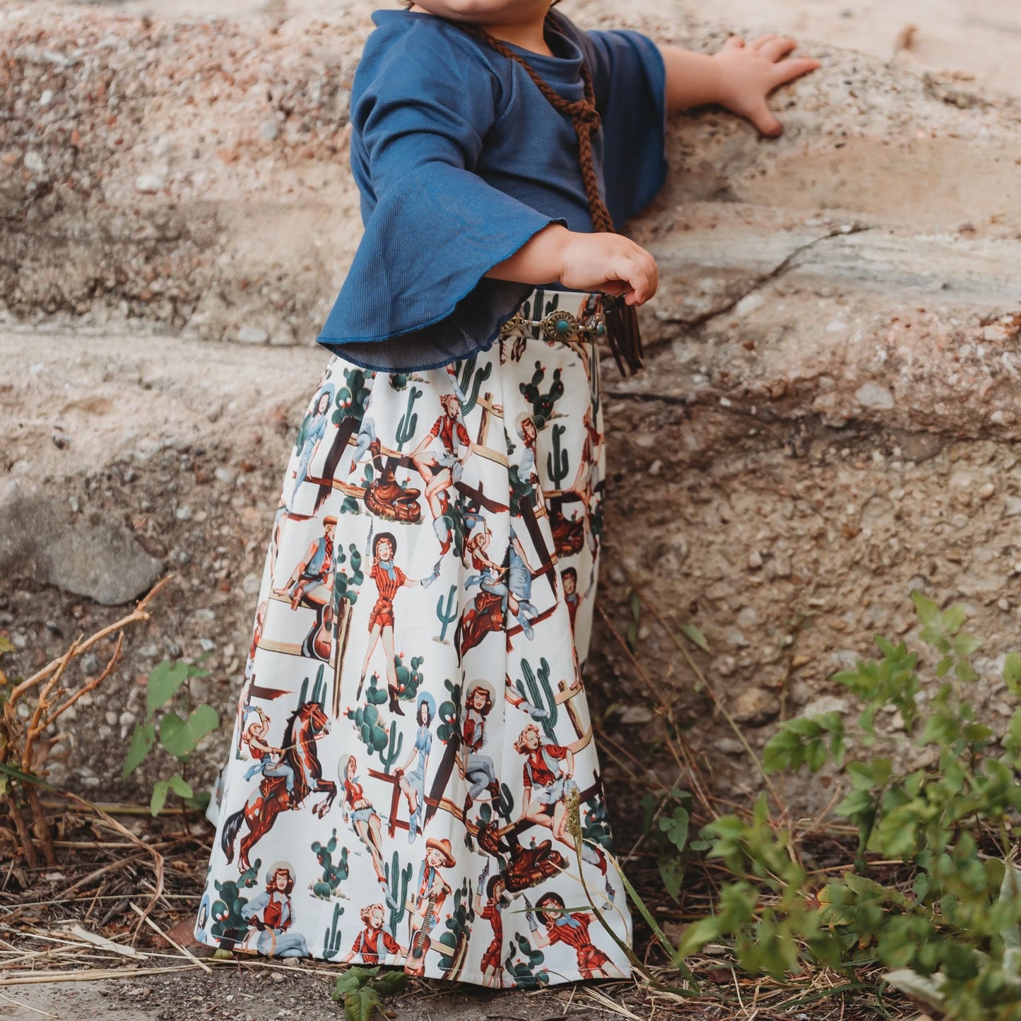 Girls Pin Up Girl Maxi Skirt by Shea Baby