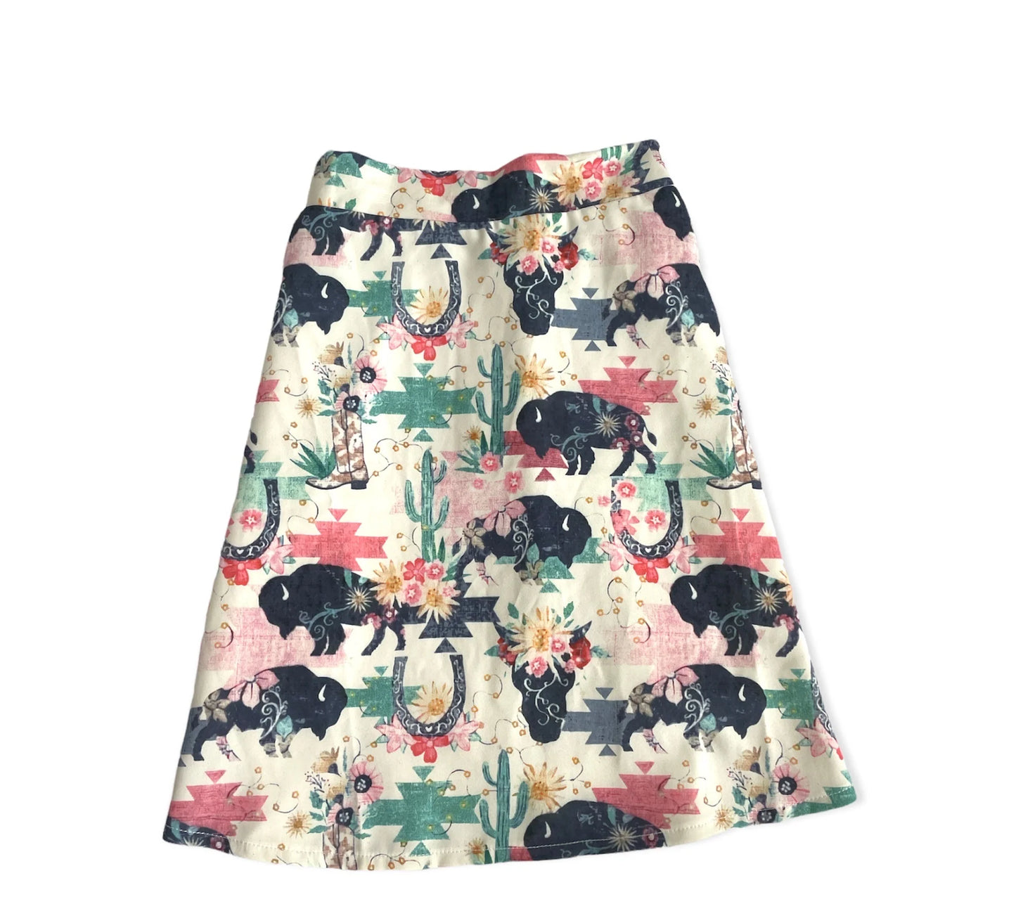 Girls Wild Buffalo Maxi Skirt by Shea Baby