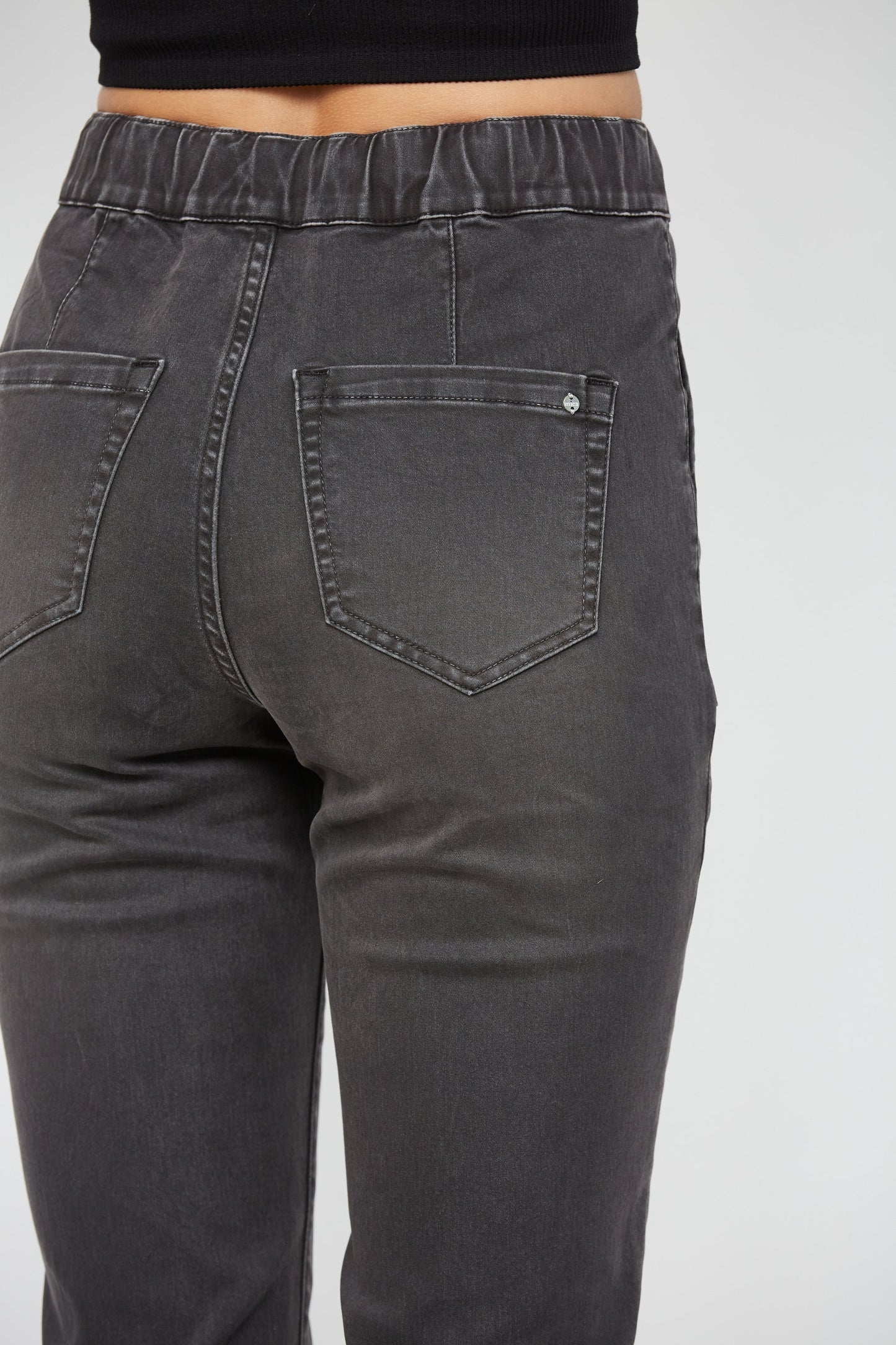 Ladies Mica Denim High Rise Cropped Joggers