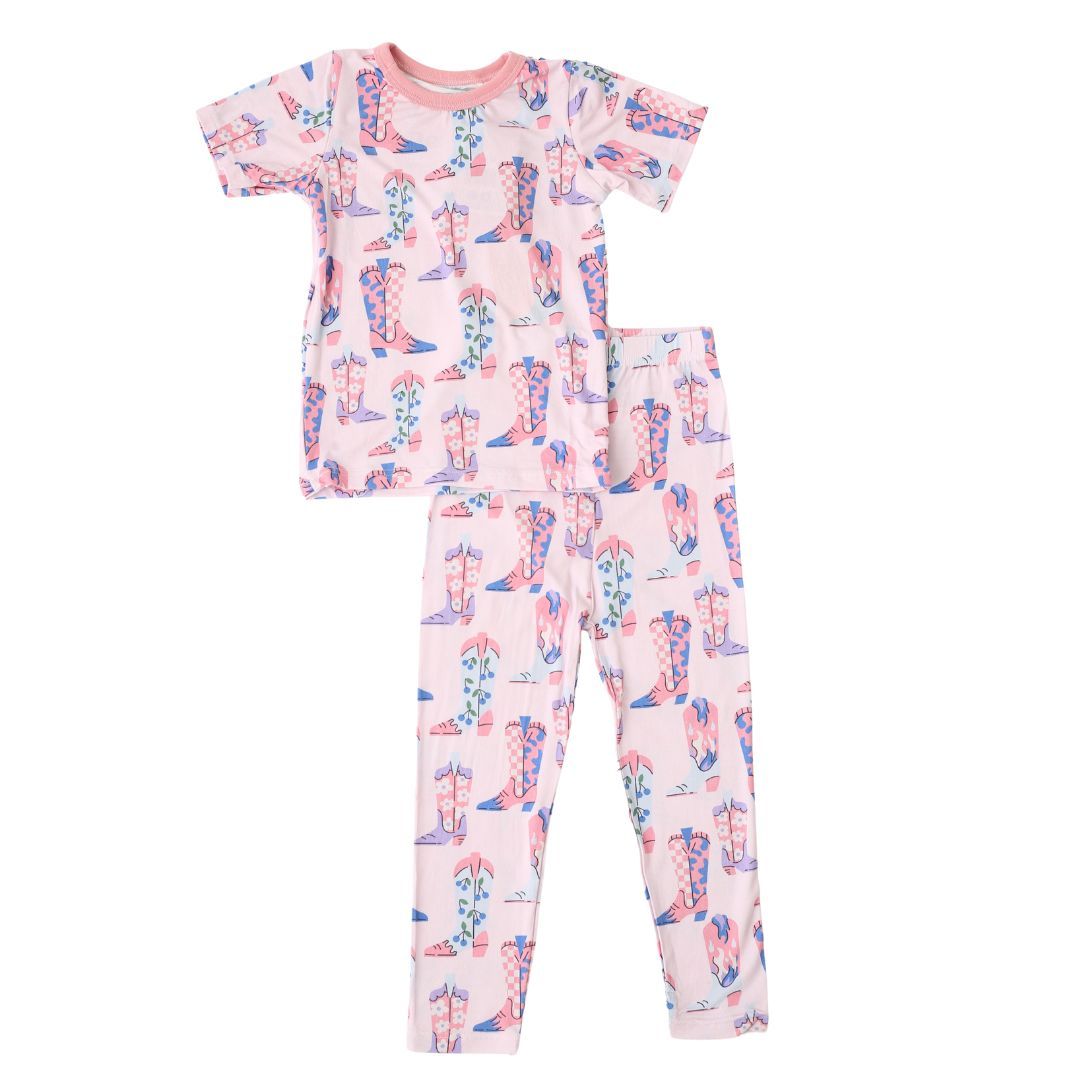 Girls S/S Western Boots PJ Set by Bestaroo