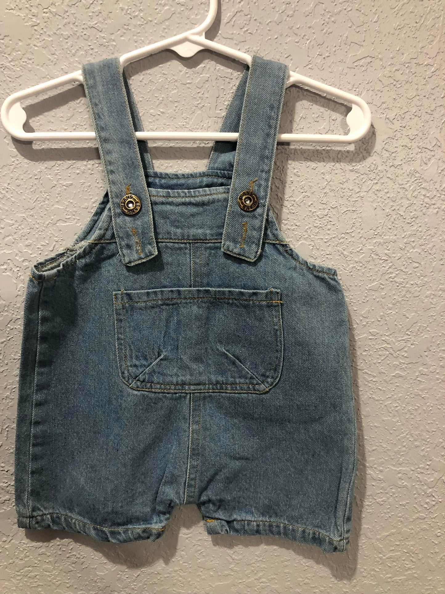 Girls Denim Short Overalls