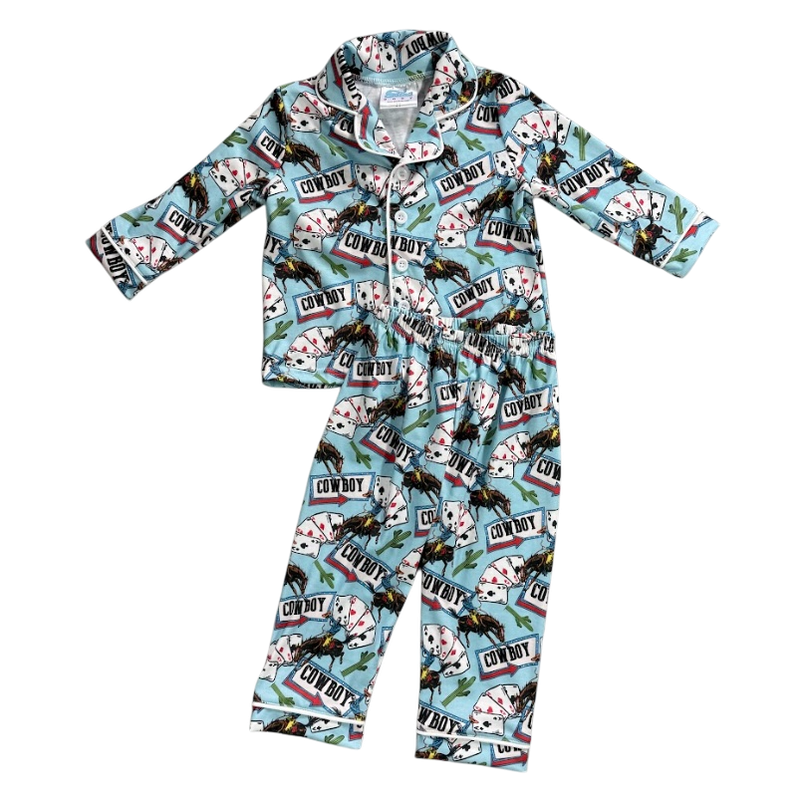 Boys Vegas Cowboy Pajamas by Shea Baby