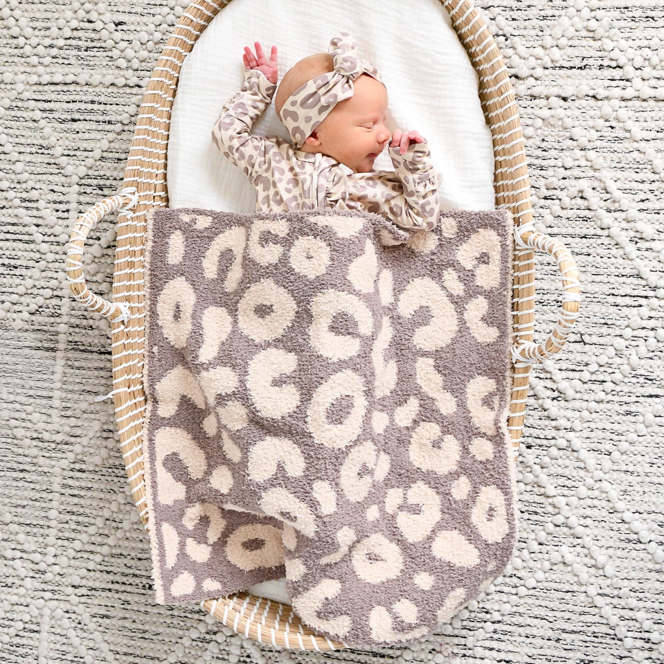 Mini Plush Amari Leopard Cozy Soft Baby Blanket (Copy)