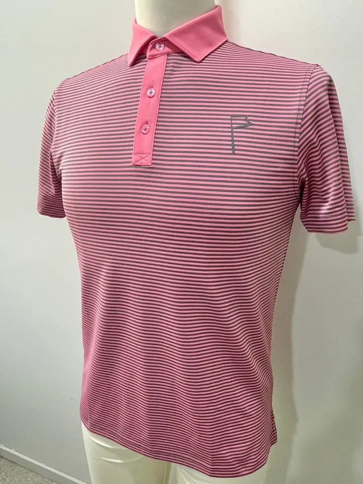 Men's Performance Polo - Make Waves - Pink Lemonade